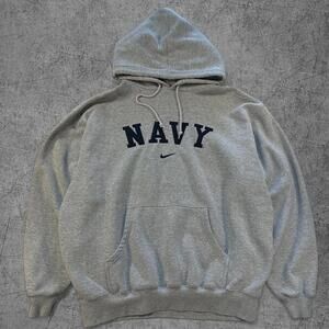 Vintage Nike Navy Centre Swoosh Hoodie